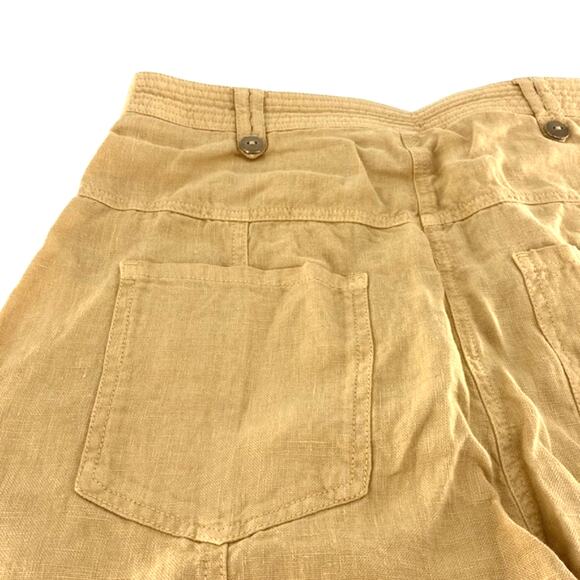 Wrap London Women's Golden Sand High-waisted Flap-pocket Shorts Size 4 - Picture 5 of 16